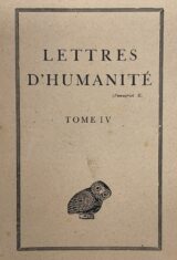 LETTRES D'HUMANITE. TOME IV.