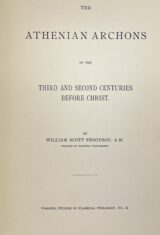 The Athenian archons of the third and second centuries before Christ