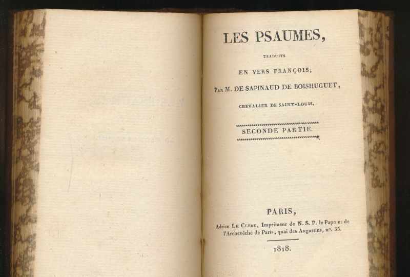 Les Psaumes traduits en vers français