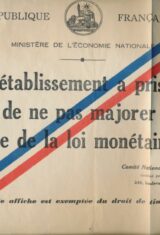 Affiche du Comité National de Surveillance des Prix.