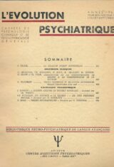 L'évolution psychiatrique.1961. Tome XXVI. Fascicule III. Juillet septembre