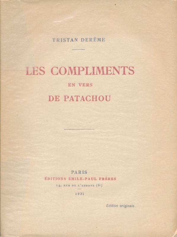 Les compliments en vers de Patachou