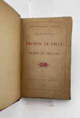 Propos de ville et propos de théâtre