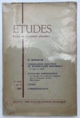 Etudes. Revue du socialisme pluraliste