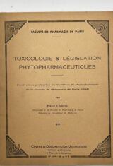 Toxicologie et législation phytopharmaceutiques