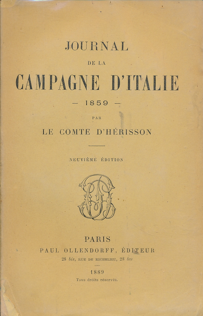 Journal de la campagne d'Italie. 1859