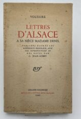 Lettres d'Alsace à sa nièce Madame Denis