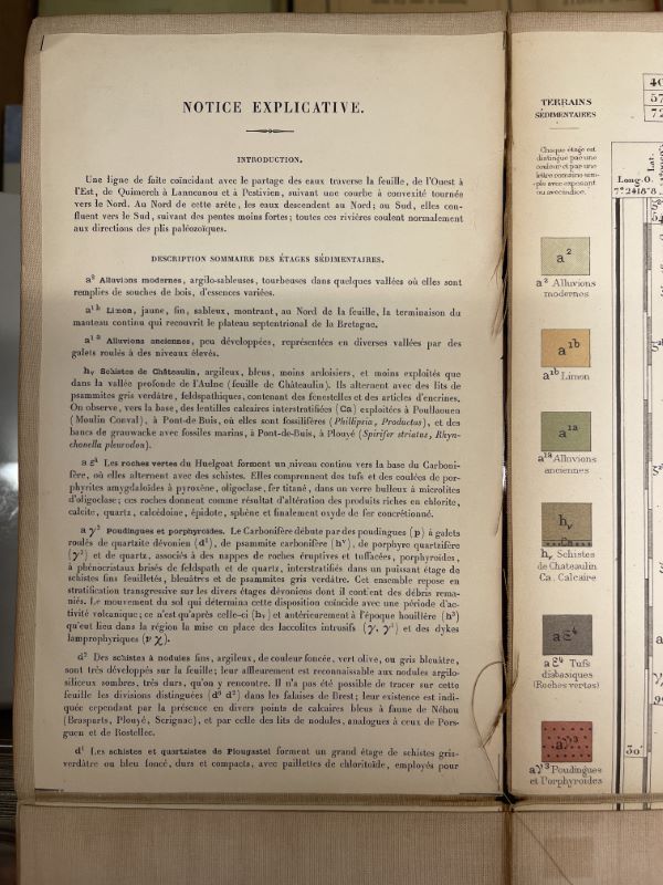 Carte topographique de l'Etat Major - Carte géologique détaillée. Morlaix