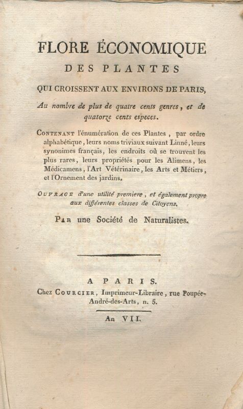 Flore économique des plantes qui croissent aux environs de Paris