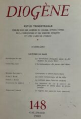 Diogène. N° 148 - Lectures de Marx