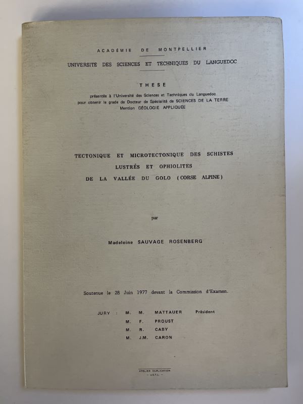 Tectonique et microtectonique des schistes lustrès et ophiolites de la vallée du Golo (Corse alpine)