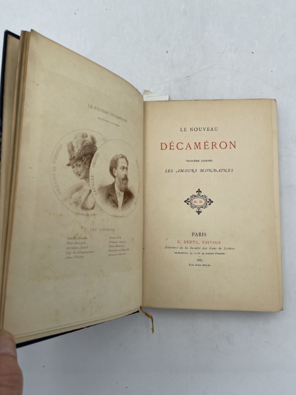 Le nouveau Décaméron. Troisième Journée. Les amours mondaines. Exemplaire sur japon