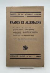 Cahiers de la Nouvelle Journée, n°13: France et Allemagne