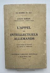 L'Appel des Intellectuels allemands. La Guerre de 1914