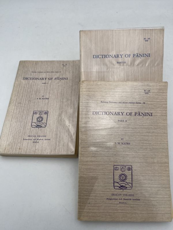 Dictionary of Panini. 3 volumes