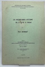 Les vocabulaires occitans de l'élevage à Figeac