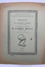 Discours de M Raymond Lantier à l'occasion de la mort de Gabirel Millet