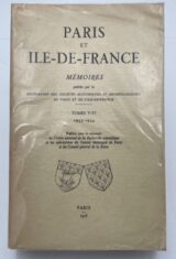 Paris et Ile de France. Mémoires. Tome V - VI. 1953 - 1954