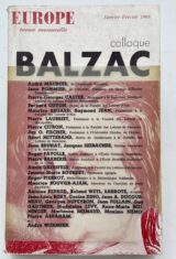 Colloque Balzac