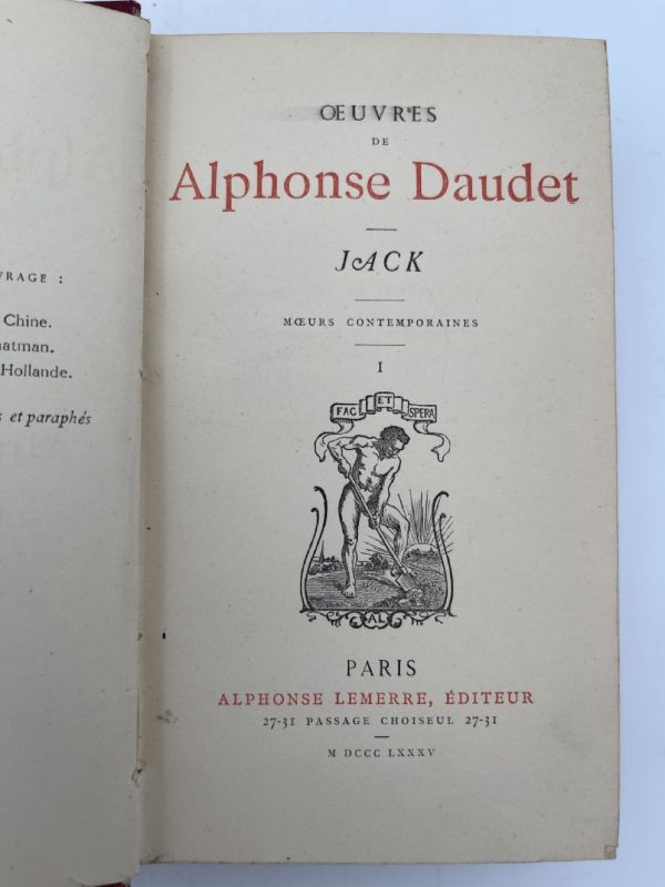 Jack. Moeurs contemporaines