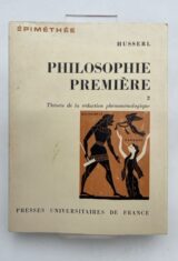 Philosophie première. 1923-24. Vol. 2. Théorie de la réduction phénoménologique