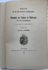 Note sur les fastes consulaires de Bernard Arribat et Documents du l'histoire de Villefranche et du Rouergue à la fin du XVIe siècle